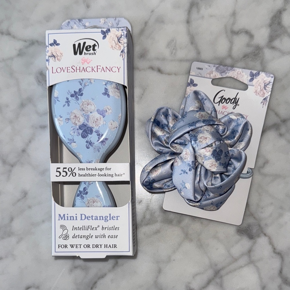 NWT LoveShackFancy x Goody Mini Detangler and Scrunchie Bundle